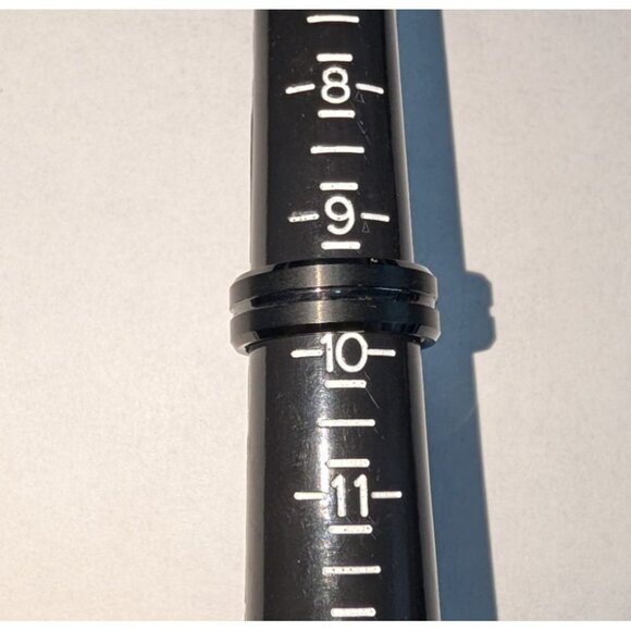 Tungsten Other - Blk Tungsten Carbide Ring Sz 9.5 Scratch Resistant Polished Edges Brushed Finish